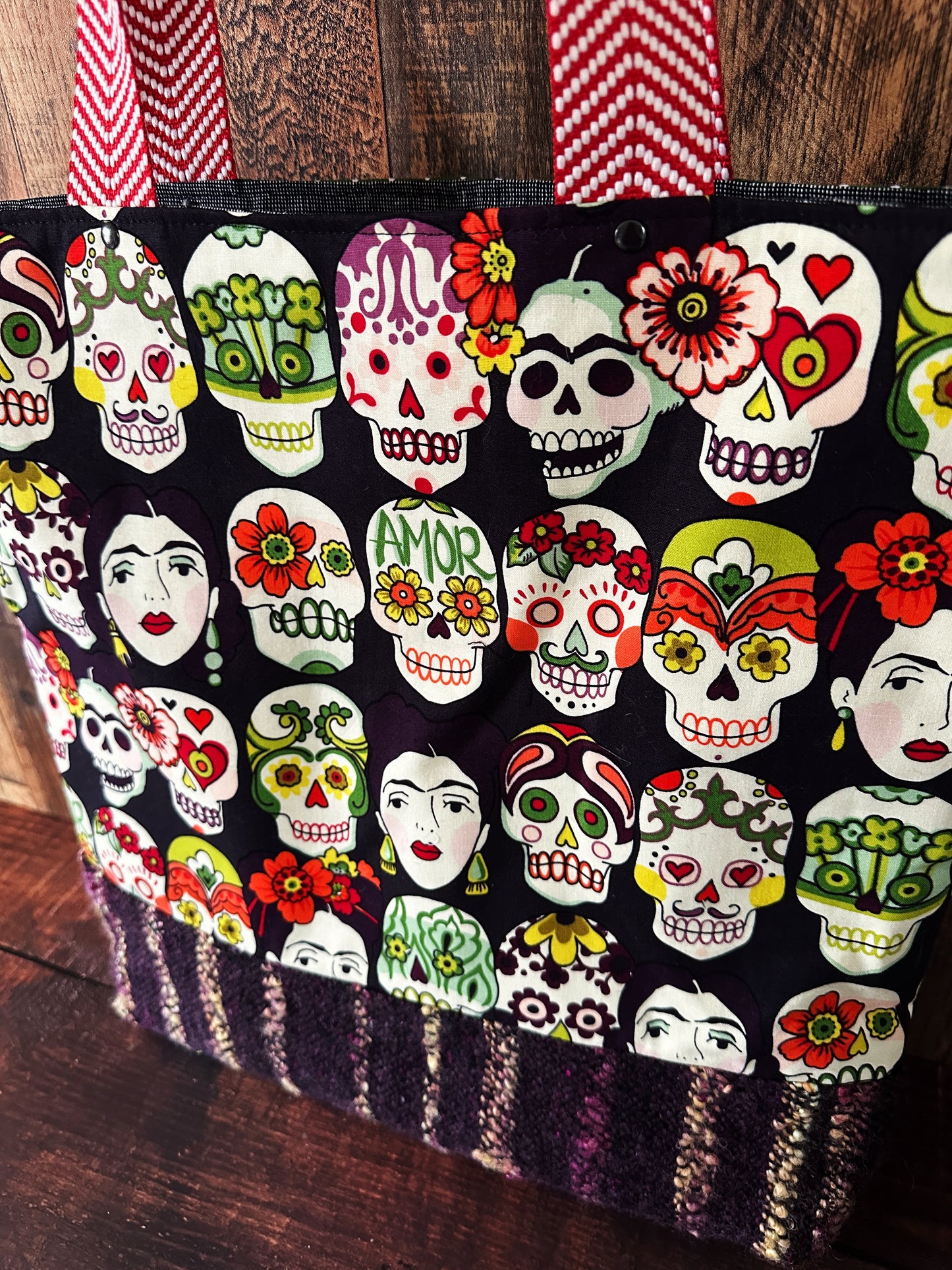 Frida and Calavera & Handwoven Wool Extra Large Tote