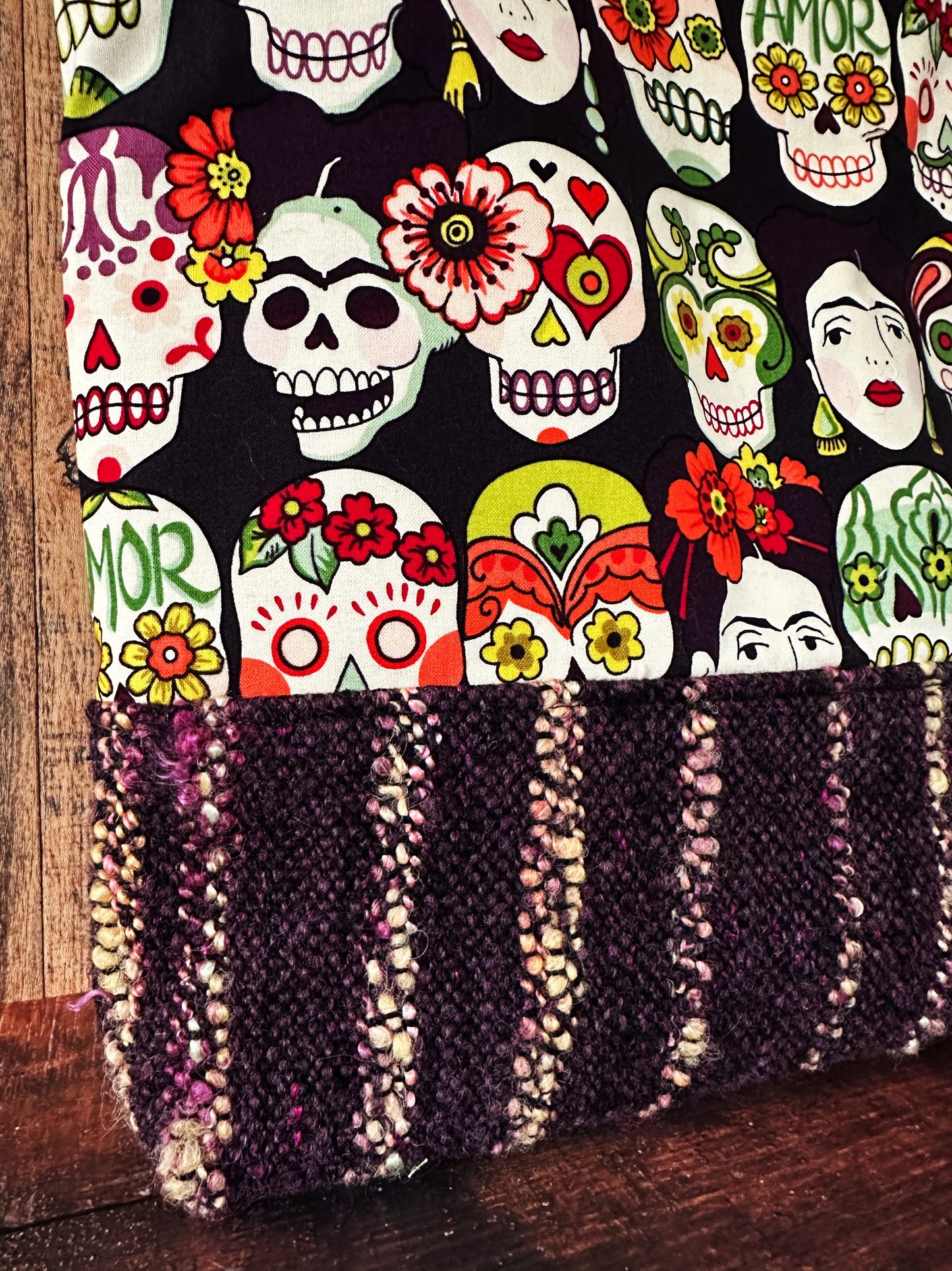 Frida and Calavera & Handwoven Wool Extra Large Tote