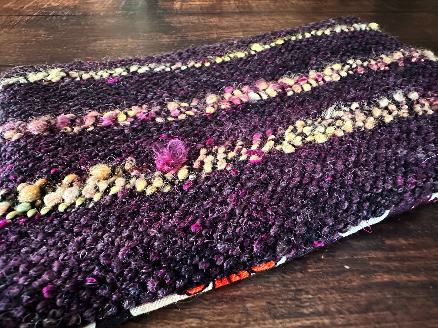 Frida and Calavera & Handwoven Wool Double Zipper Clutch