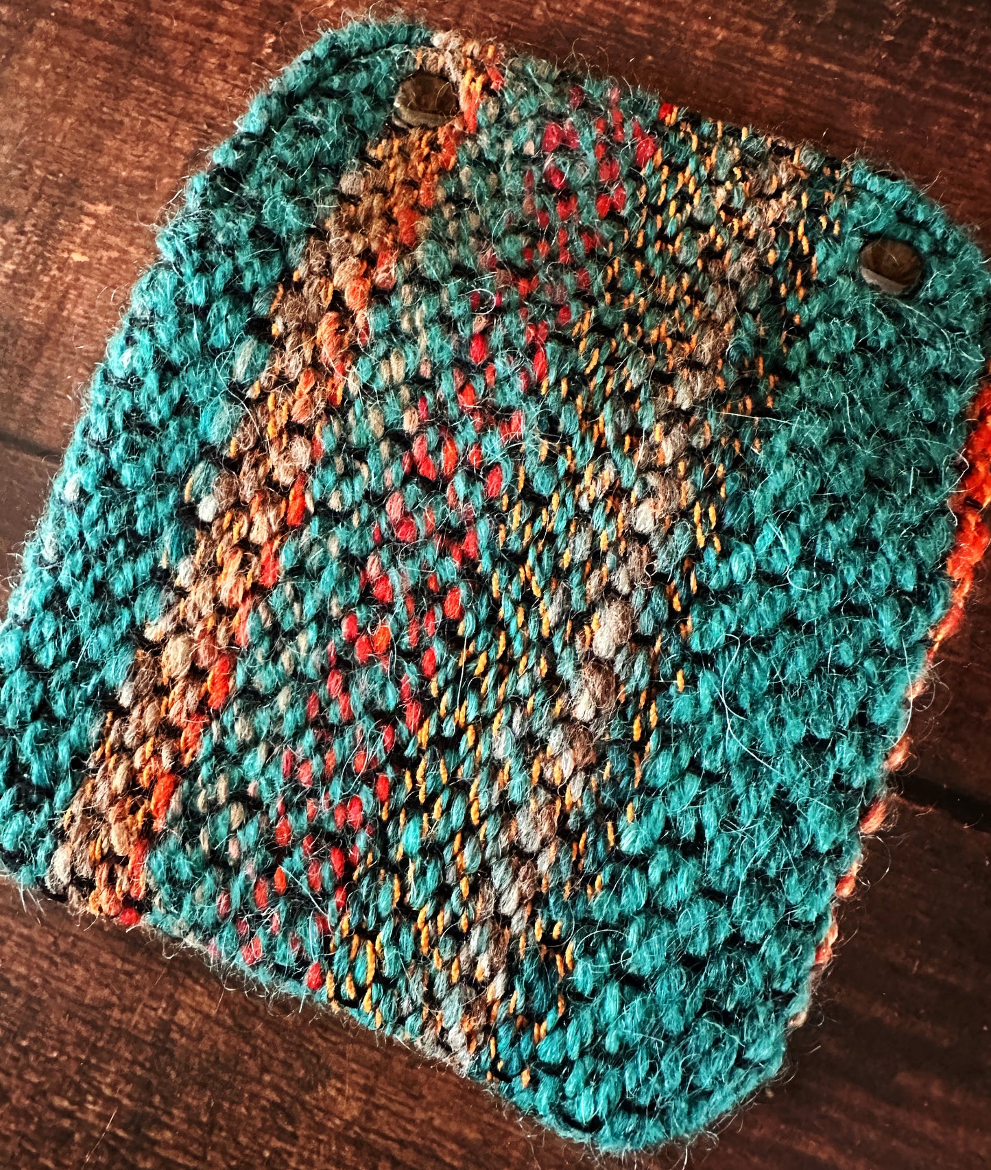 Wild Horses & Woven Wool Simple Card Wallet