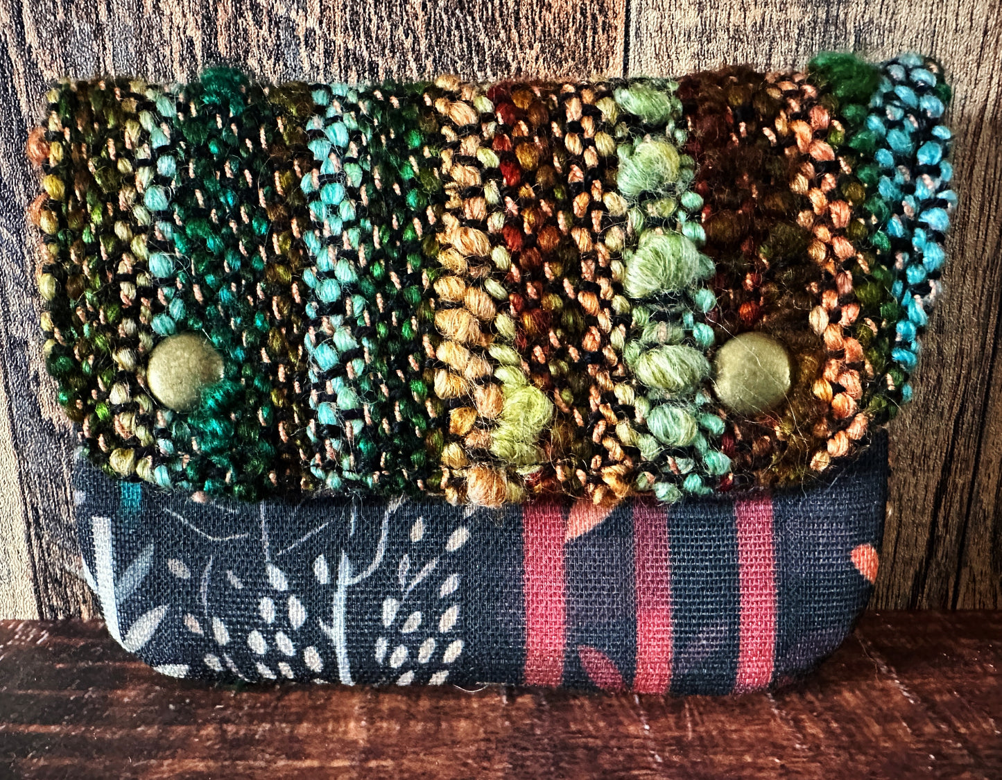 Fall Forest & Woven Wool Simple Card Wallet