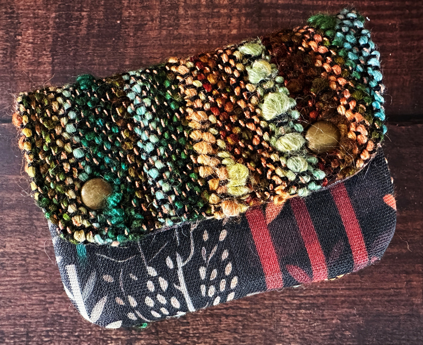 Fall Forest & Woven Wool Simple Card Wallet