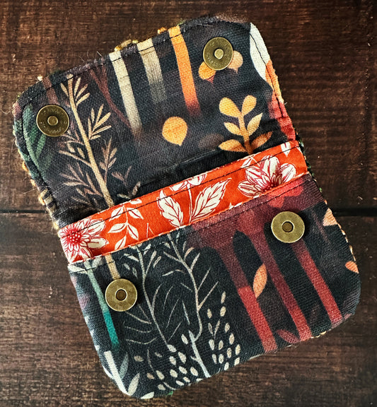 Fall Forest & Woven Wool Simple Card Wallet
