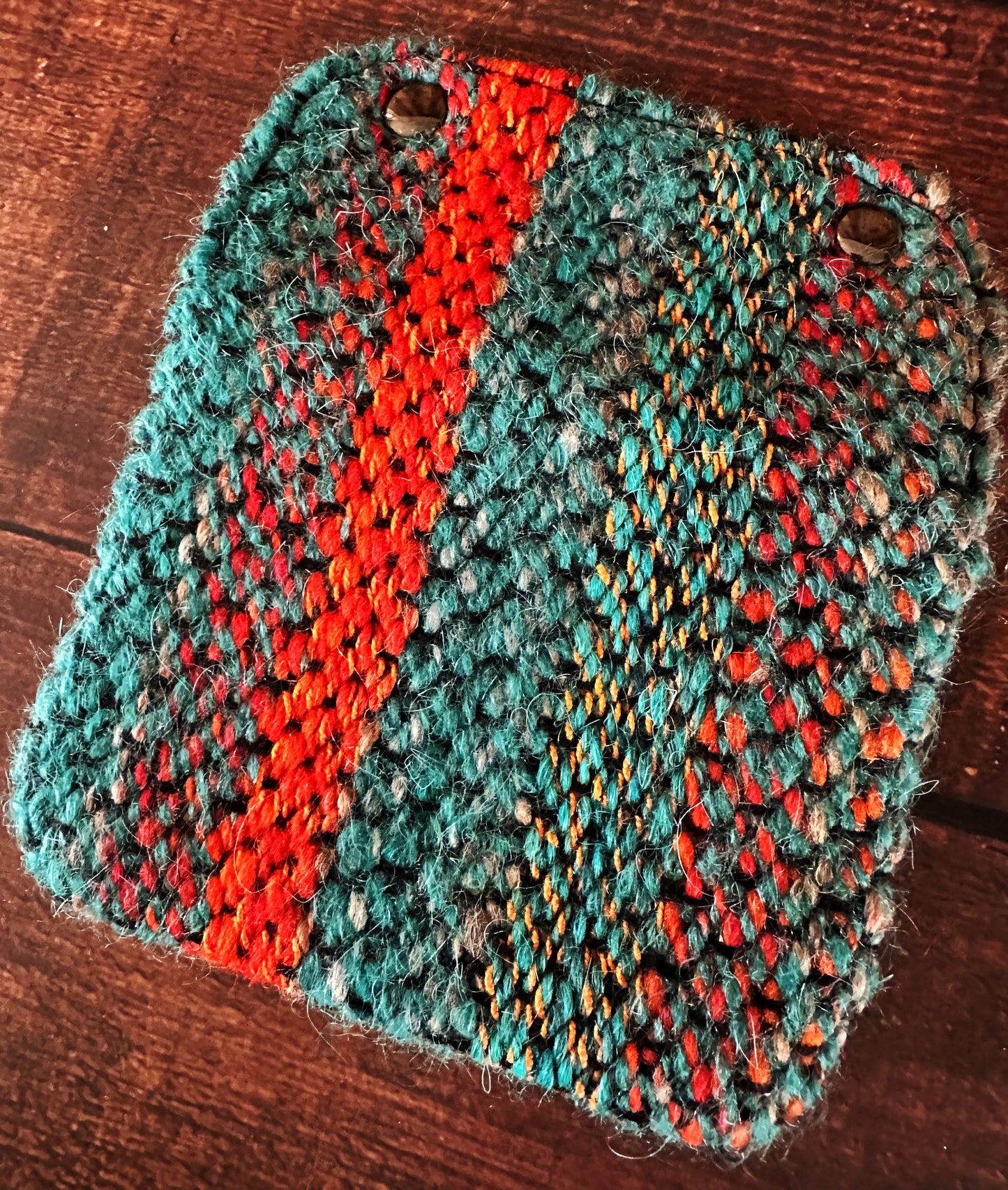 Fall Foliage & Woven Wool Simple Card Wallet