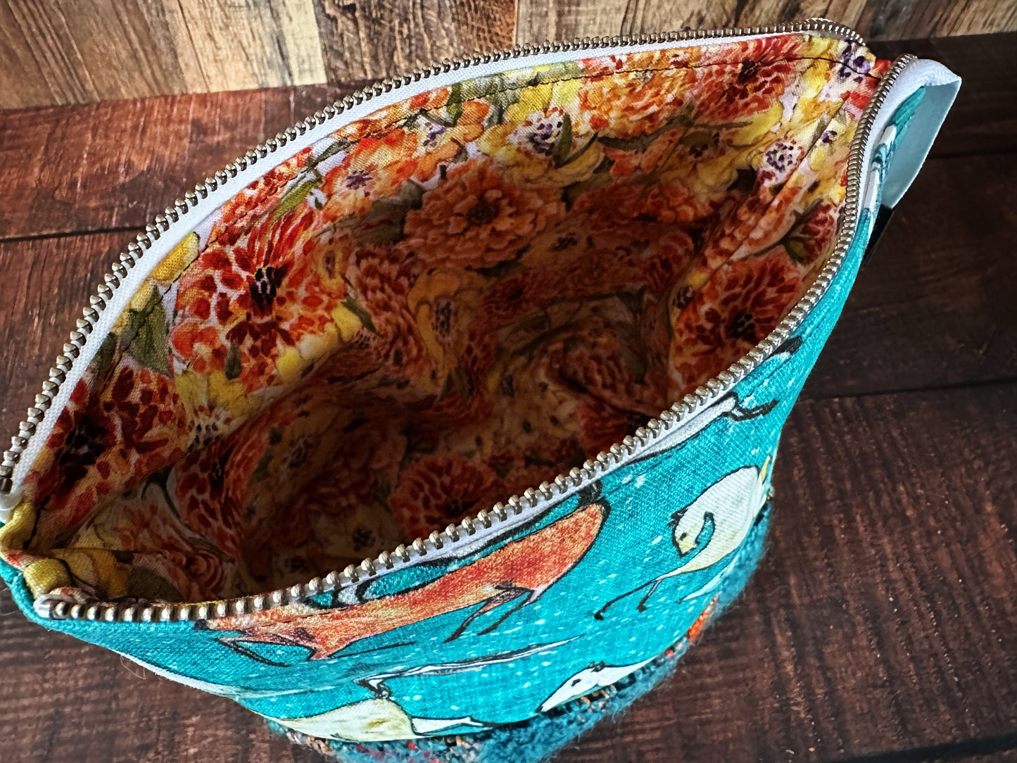 Wild Horses & Woven Wool Small Open Wide Bag