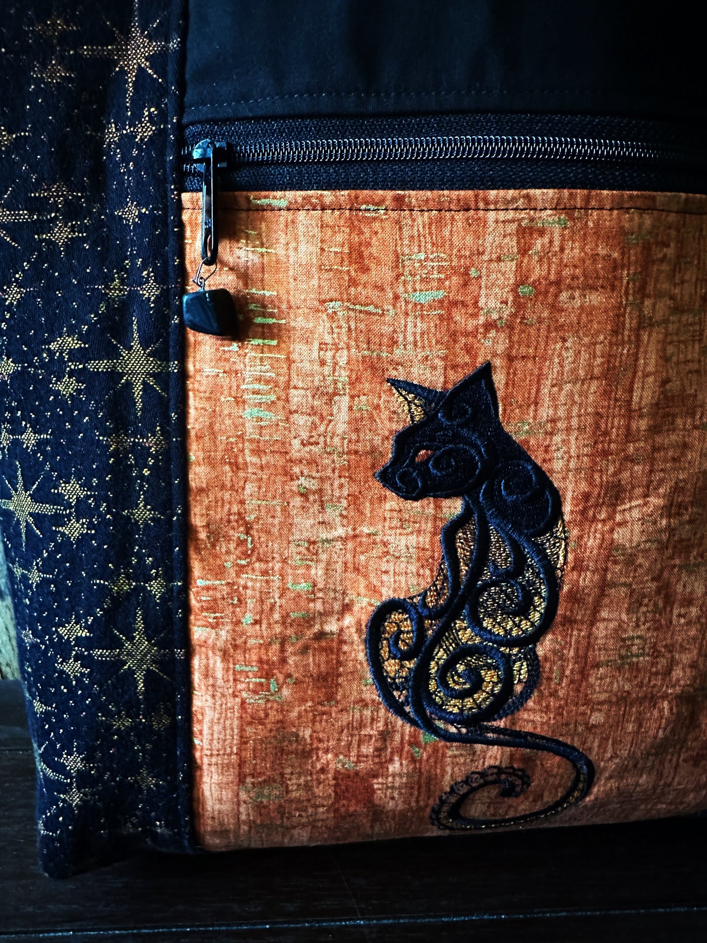 Black Cat Candlelight Large Firefly Project Bag