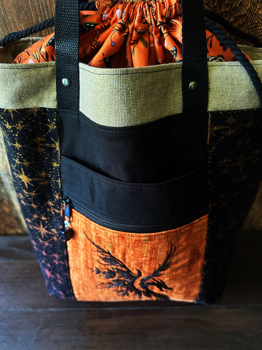 Dark Dragon Candlelight Large Firefly Project Bag
