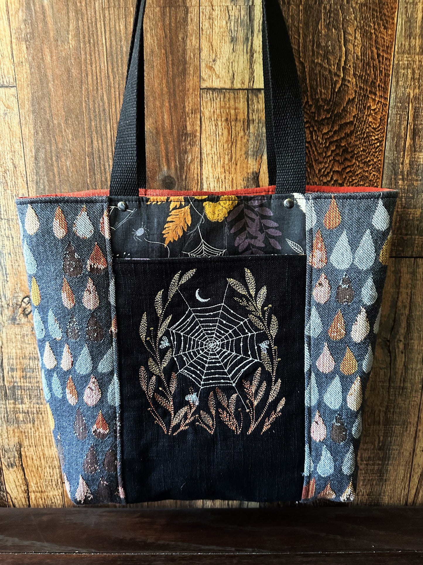 Autumn with Spiders Tote/Book Bag