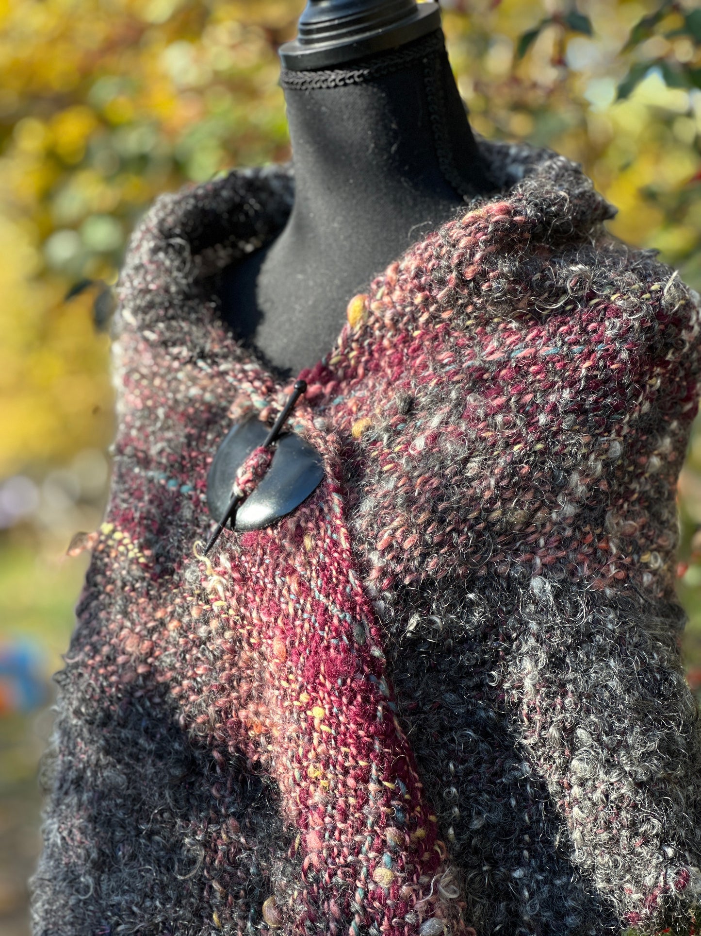 Witch of Blackbird Pond ~ Handspun & Handwoven Shawl
