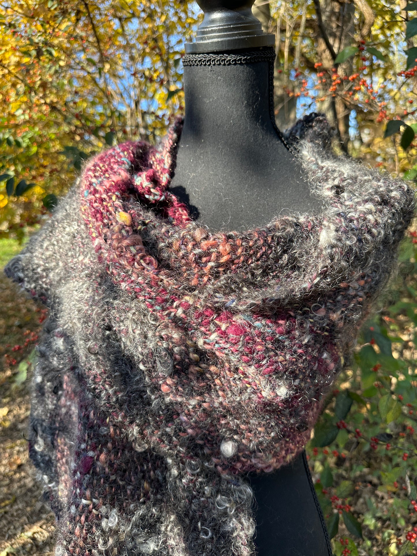 Witch of Blackbird Pond ~ Handspun & Handwoven Shawl