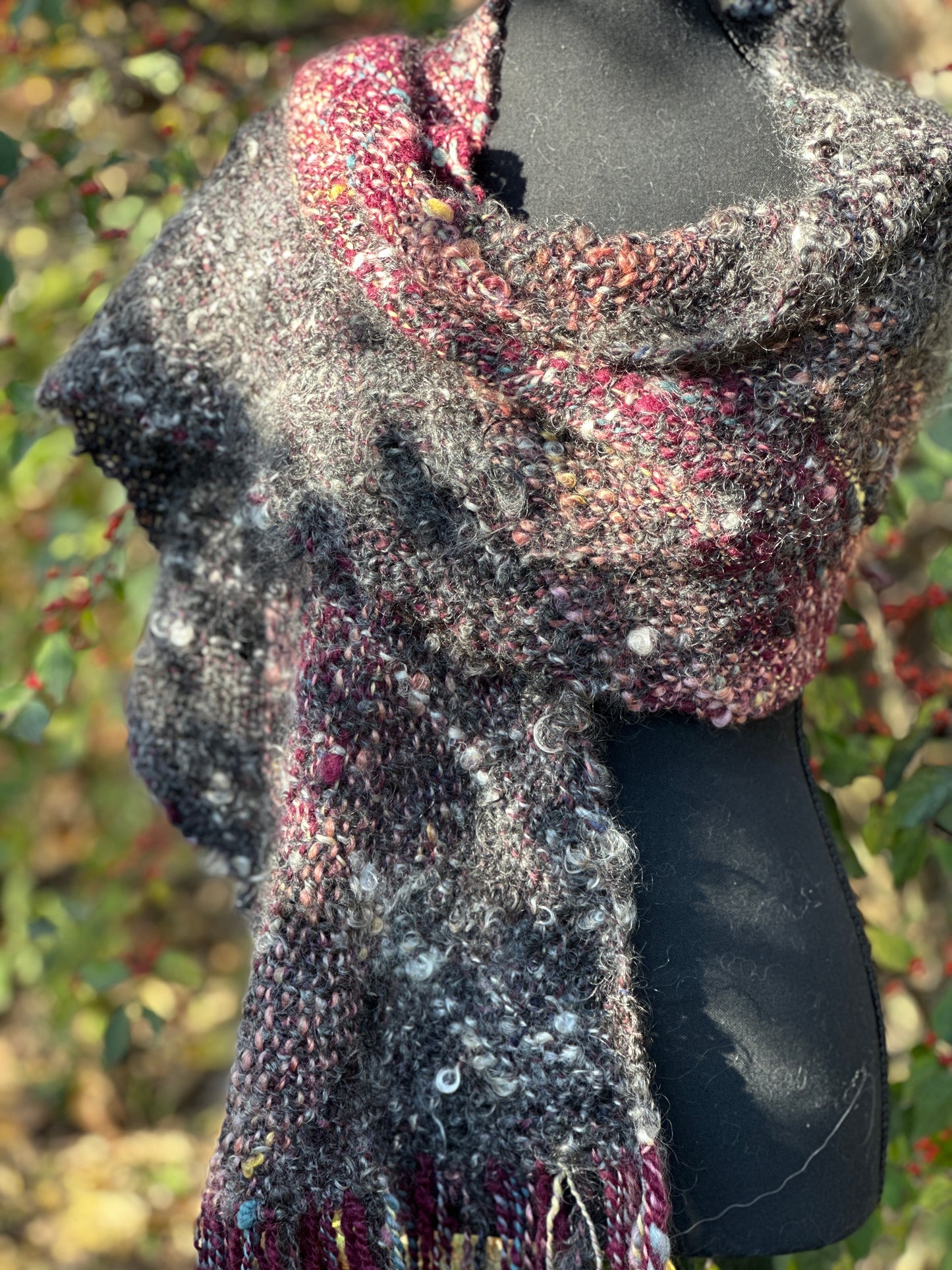Witch of Blackbird Pond ~ Handspun & Handwoven Shawl