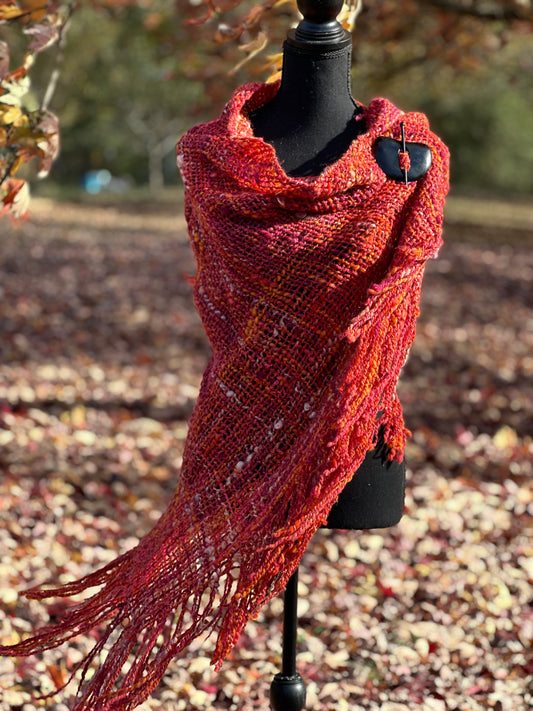 Daughter of Ferrix ~ Handspun & Handwoven Shawl