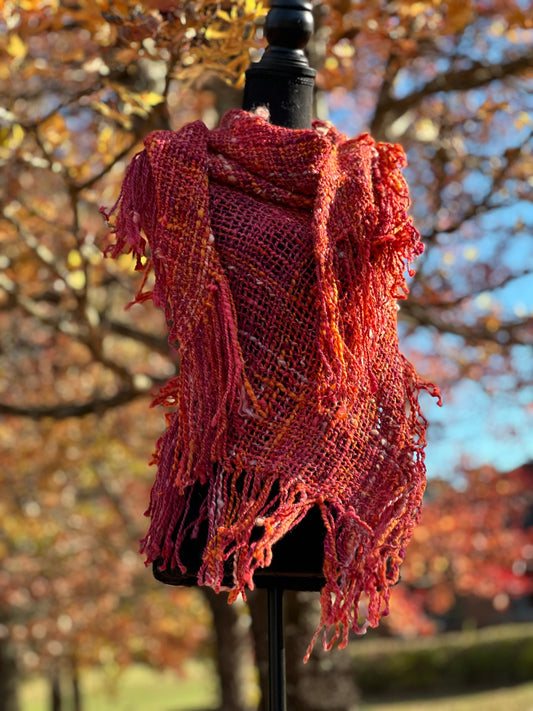 Daughter of Ferrix ~ Handspun & Handwoven Shawl