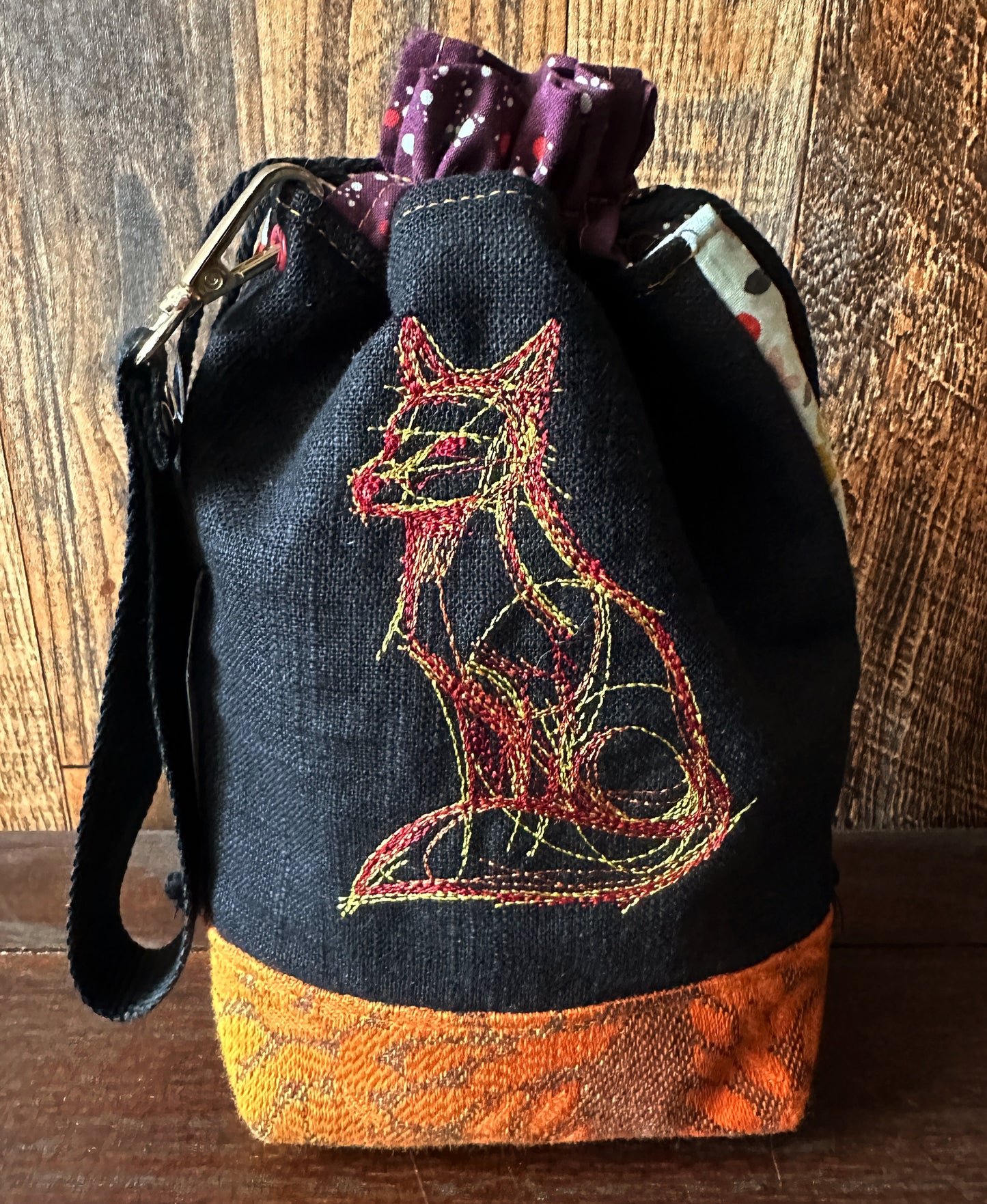 Autumn Fox Drawstring Bag