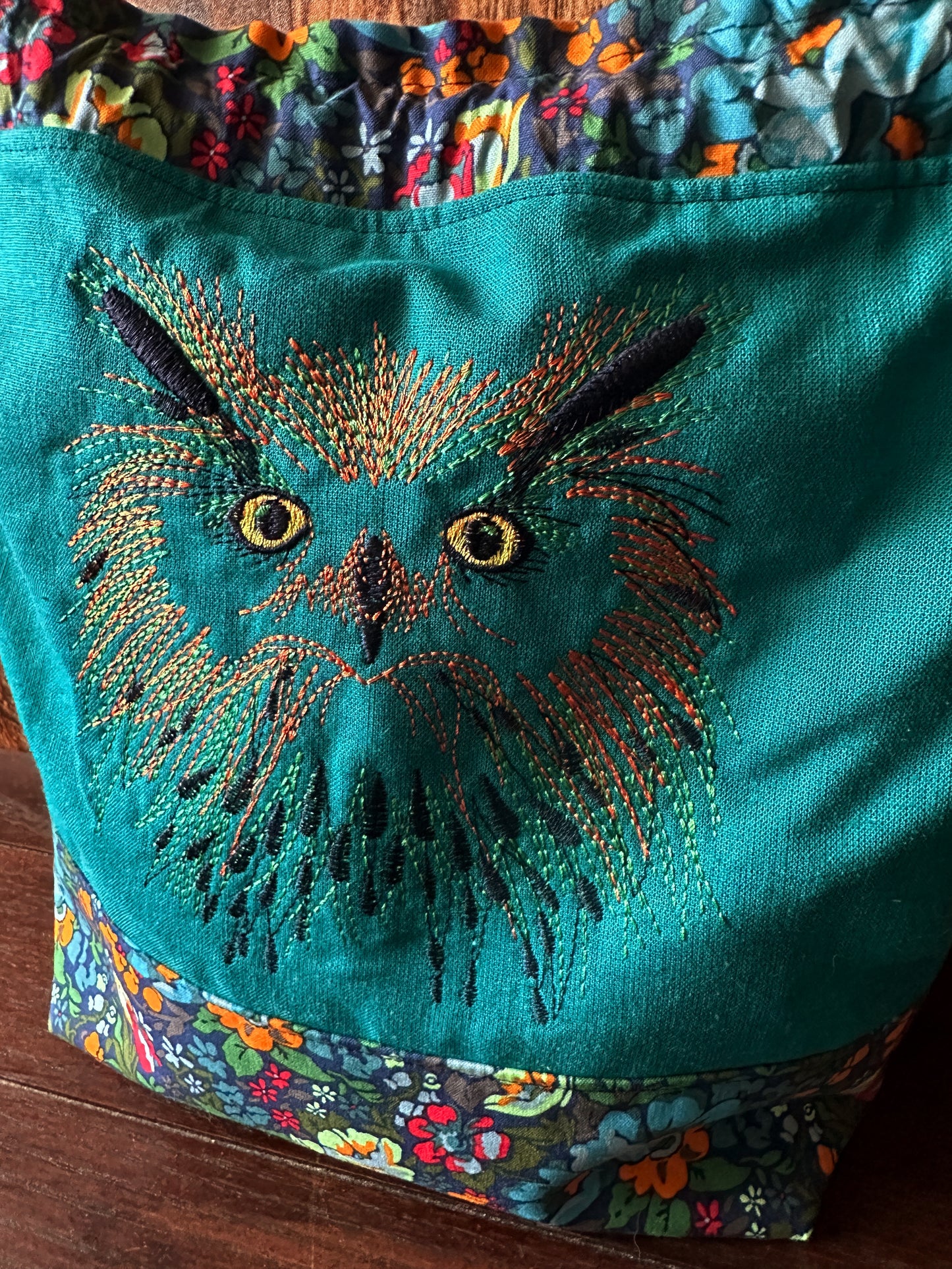 Owl Large Project Bag w/ Shoulder Strap
