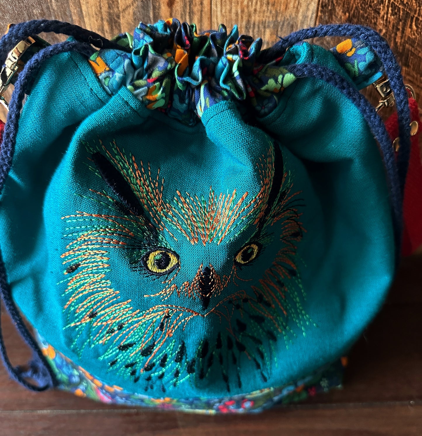 Owl Large Project Bag w/ Shoulder Strap
