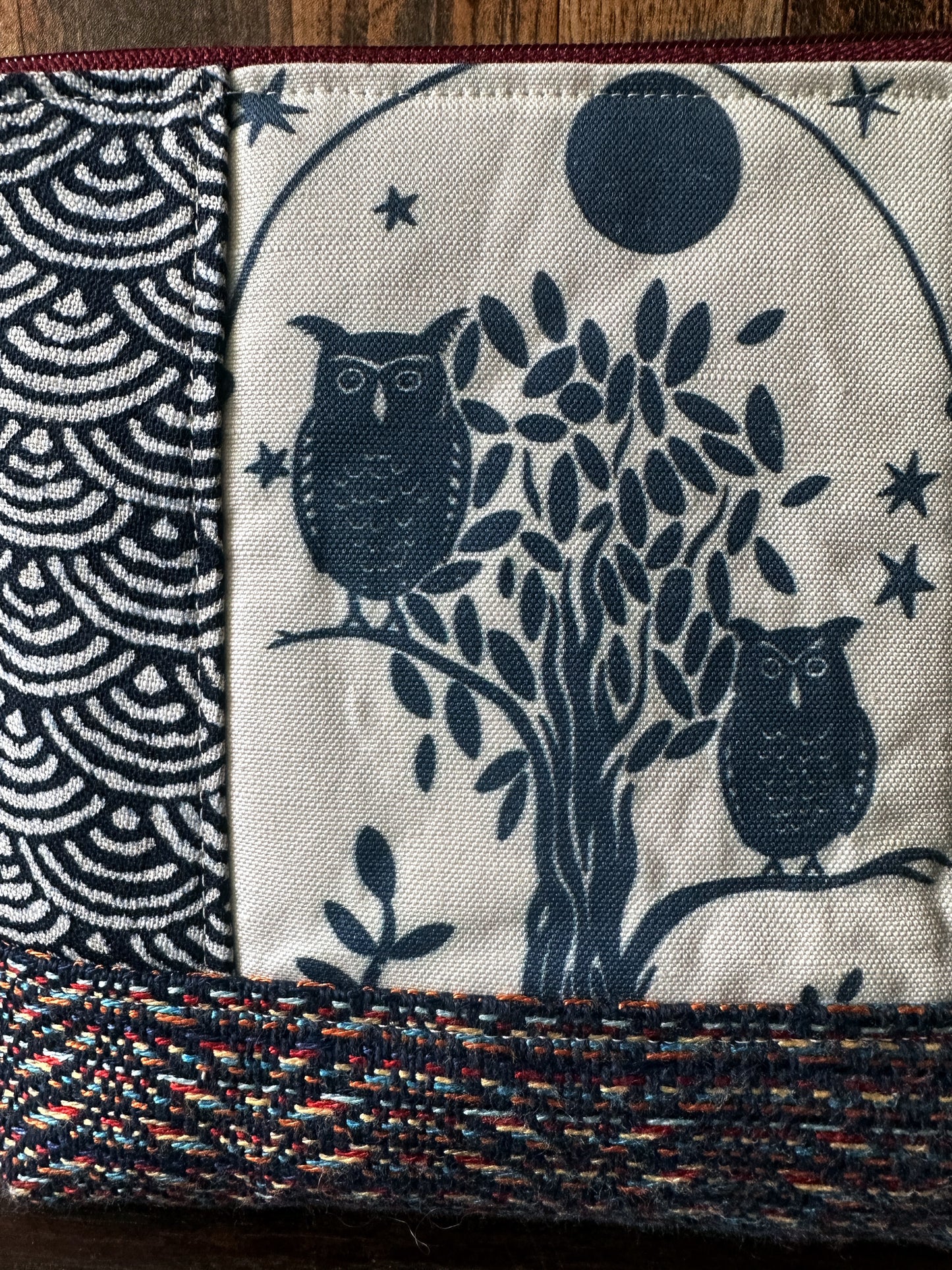 Owl and Raccoon Padded Project or Cosmetic Bag