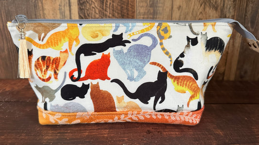 Watercolor Cats Medium Open Wide Bag