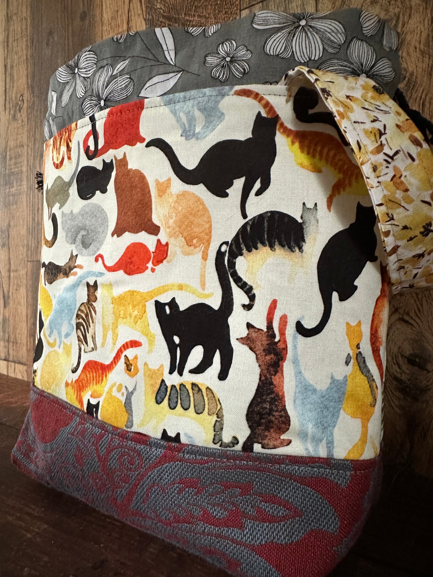 Watercolor Cats Medium Project Bag