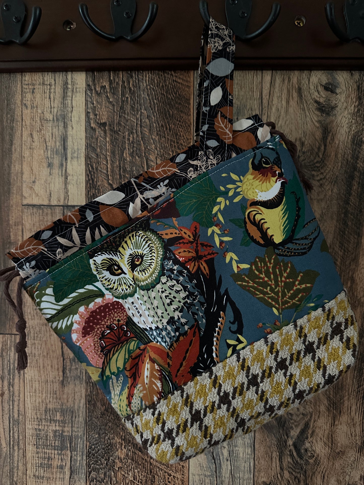 Retro Owls Small Project Bag