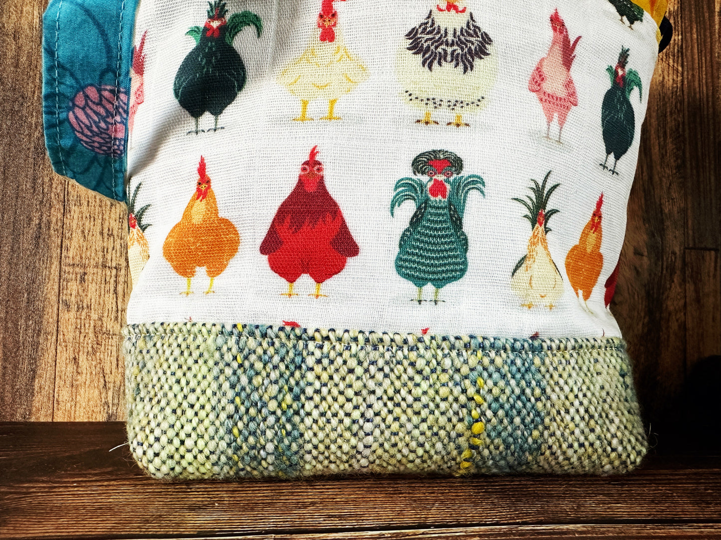 Chicken Breeds with Handwoven Wool Small Project Bag (Copy)