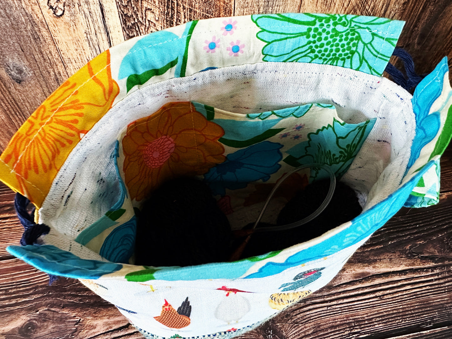 Chicken Breeds with Handwoven Wool Small Project Bag (Copy)