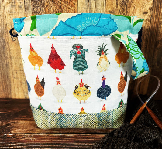 Chicken Breeds with Handwoven Wool Small Project Bag (Copy)