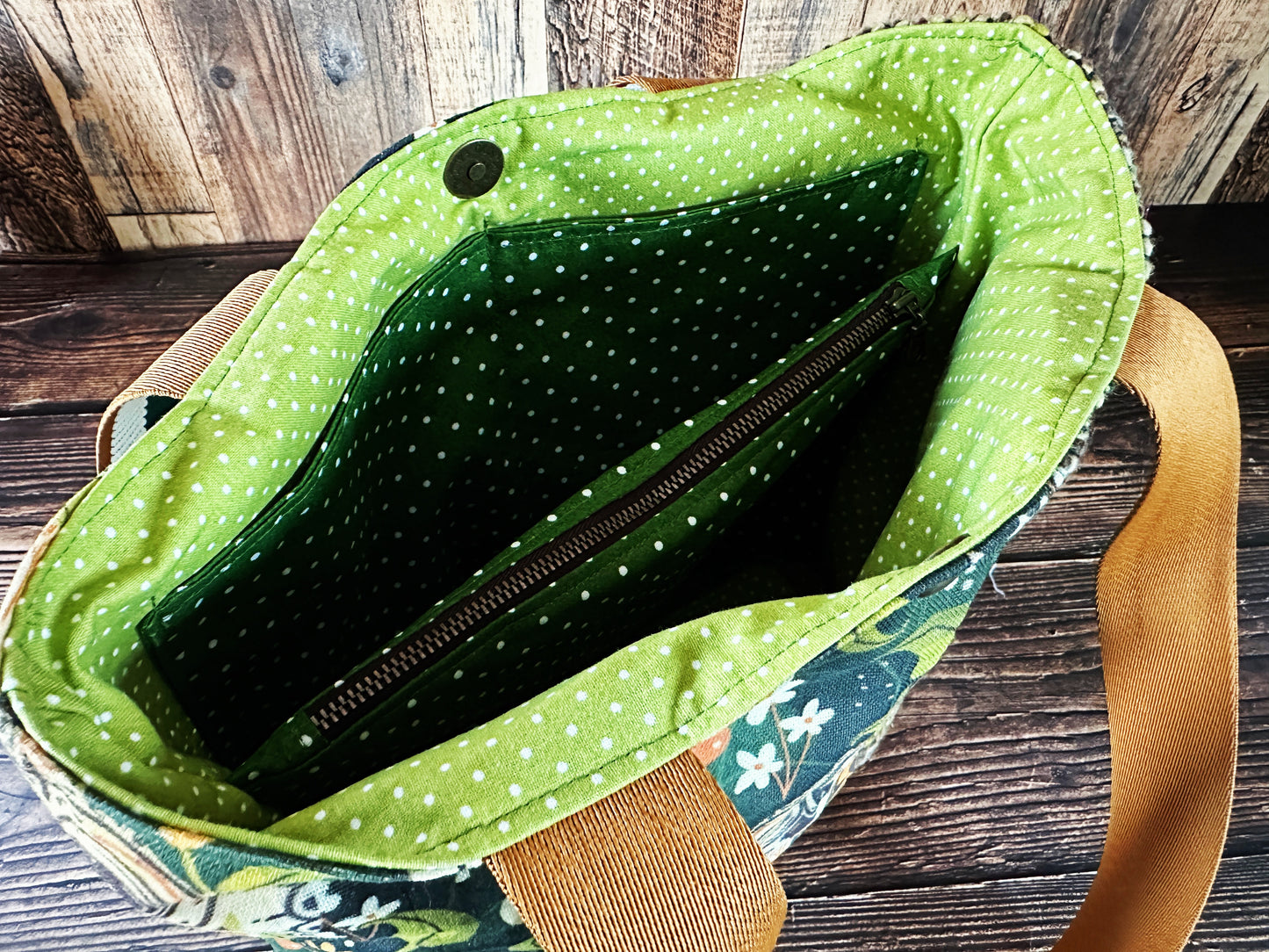 Earthy Owls and Handwoven Wool Med Tote