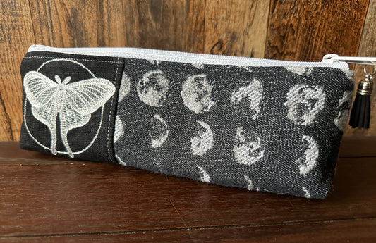 Moth and Moons Long and Lean Zipper Bag