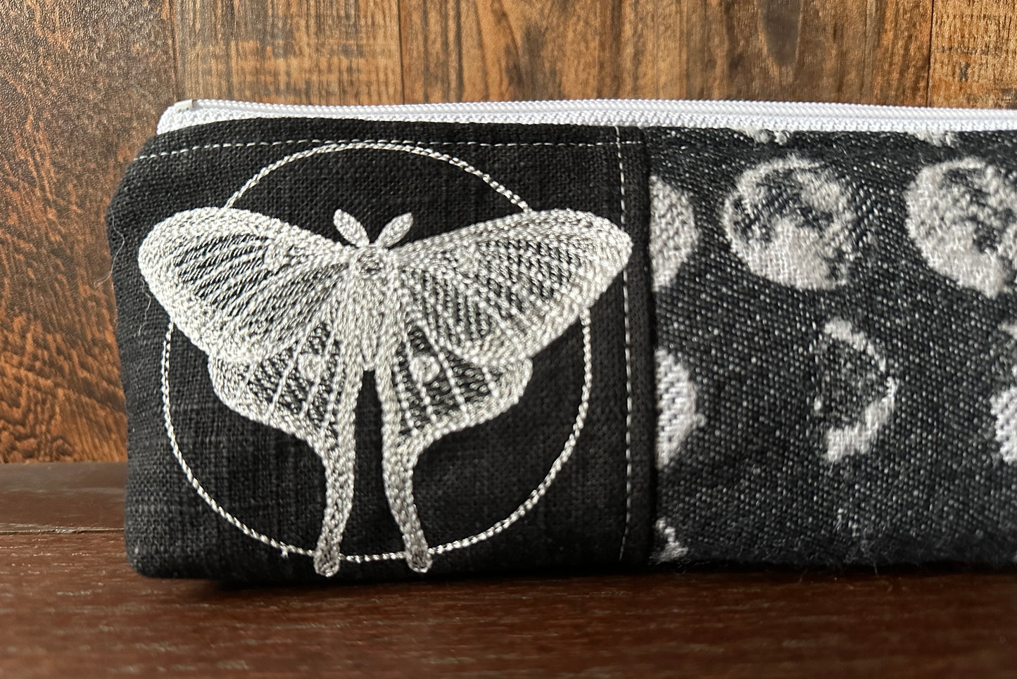 Moth and Moons Long and Lean Zipper Bag