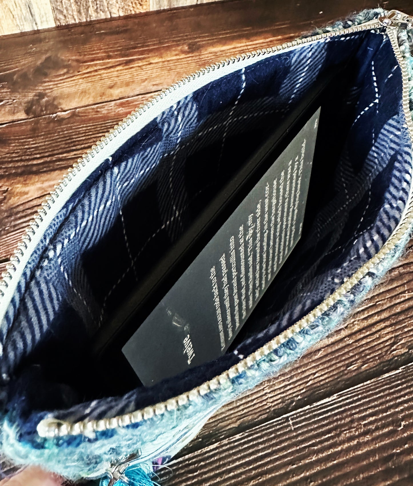 Sleepy Sloths & Handwoven Wool Double Zipper Clutch