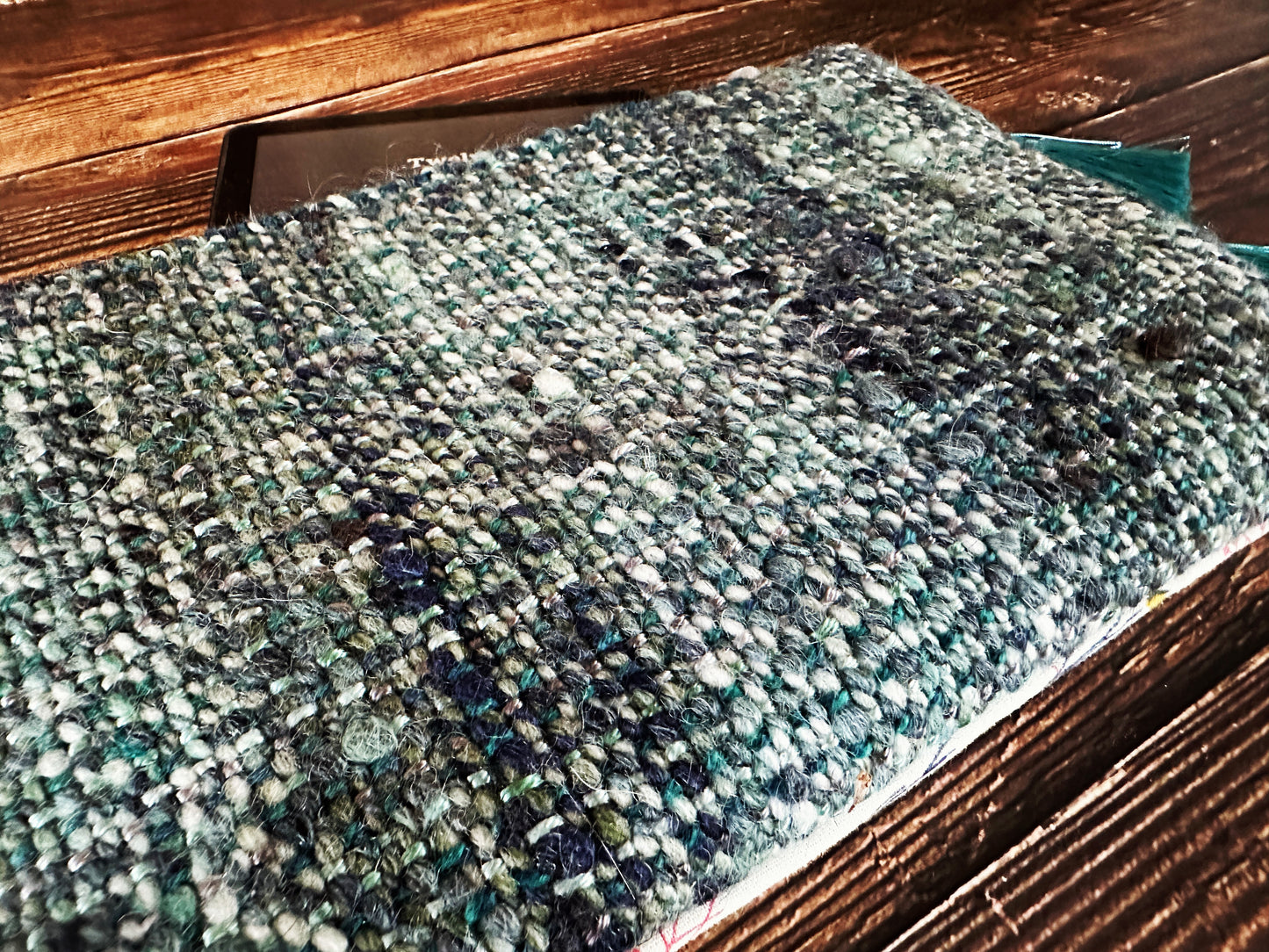 Sleepy Sloths & Handwoven Wool Double Zipper Clutch