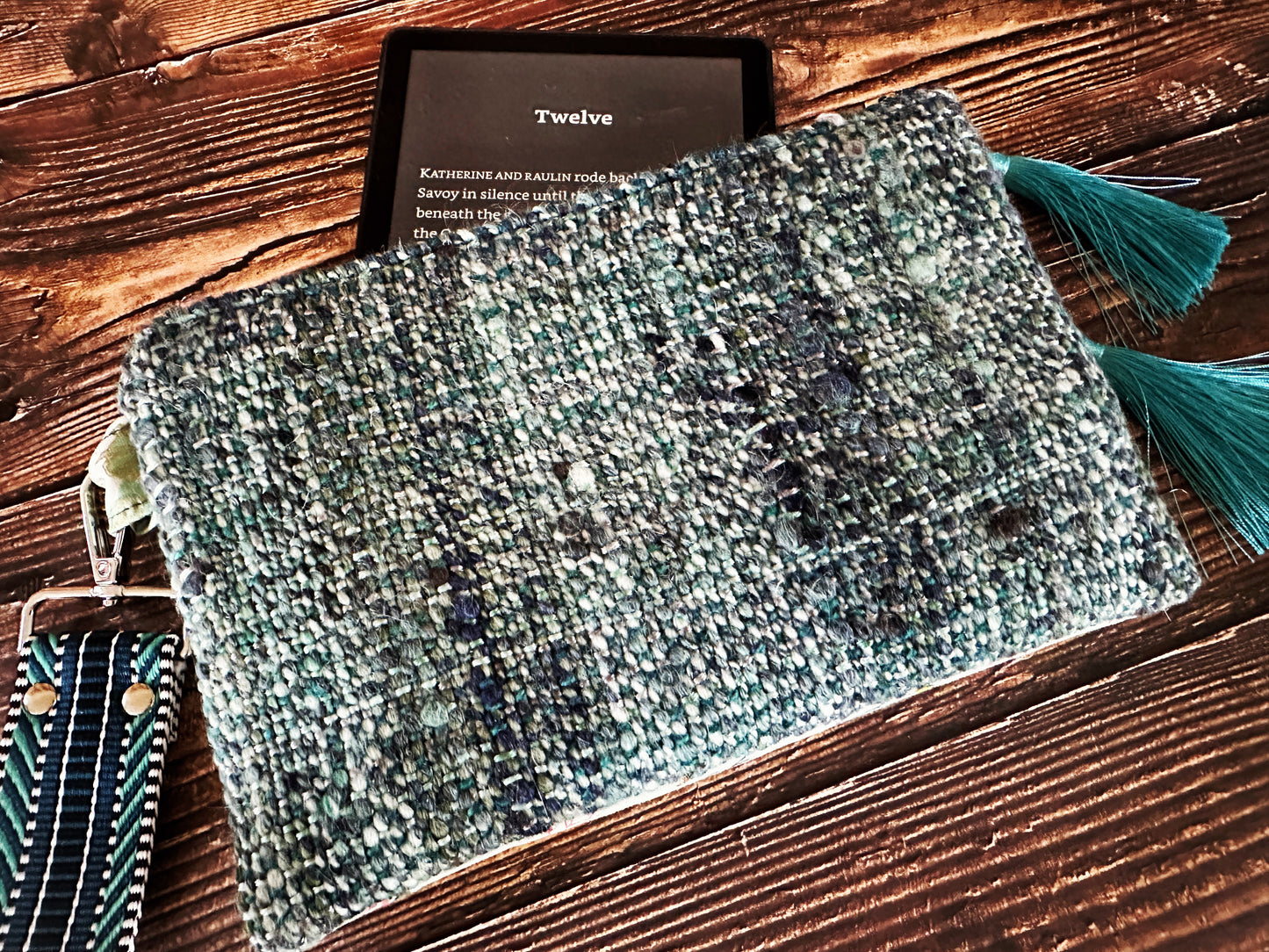 Sleepy Sloths & Handwoven Wool Double Zipper Clutch