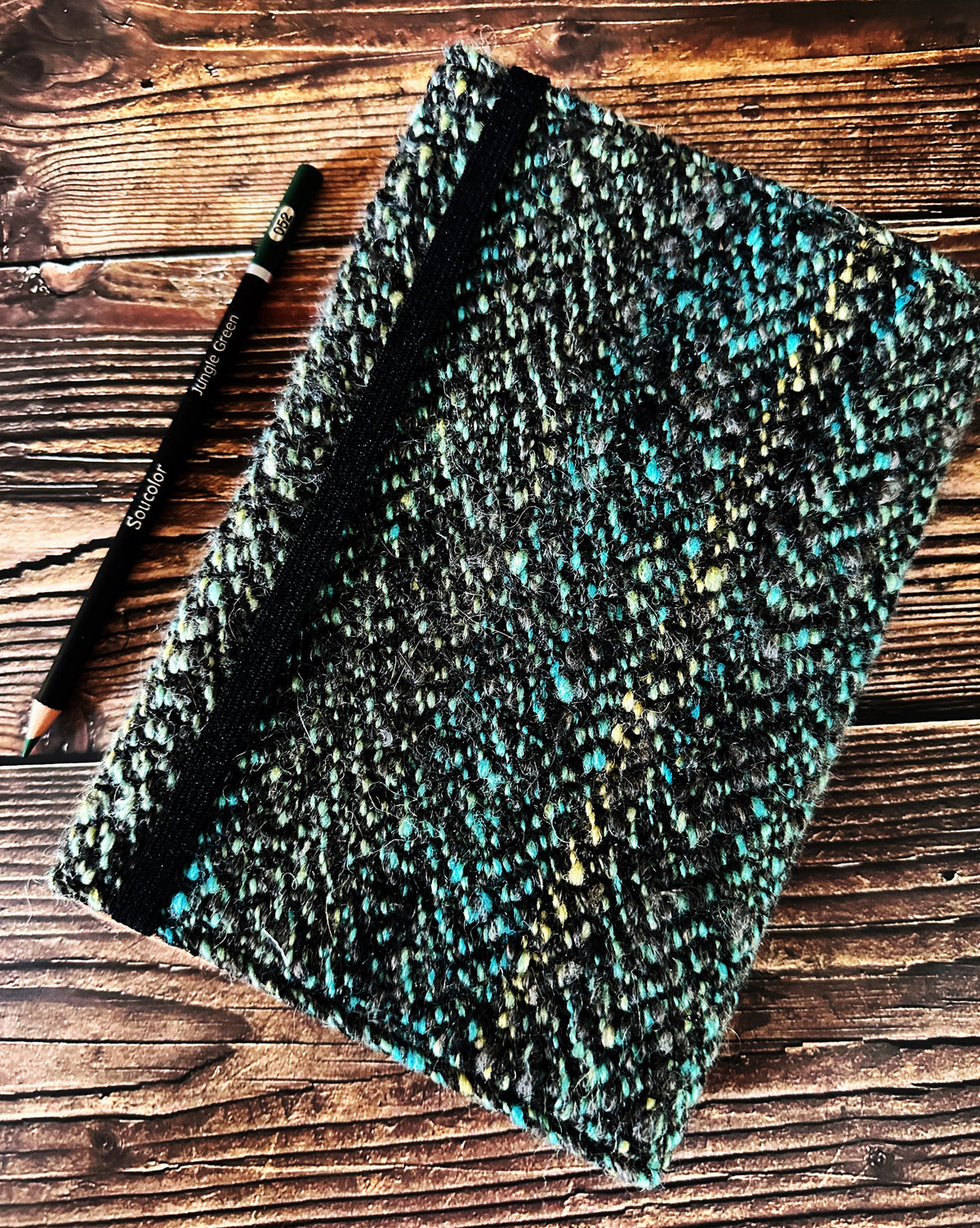 Bats at Sunset with Handwoven Wool Adjustable A5 Journal Cover