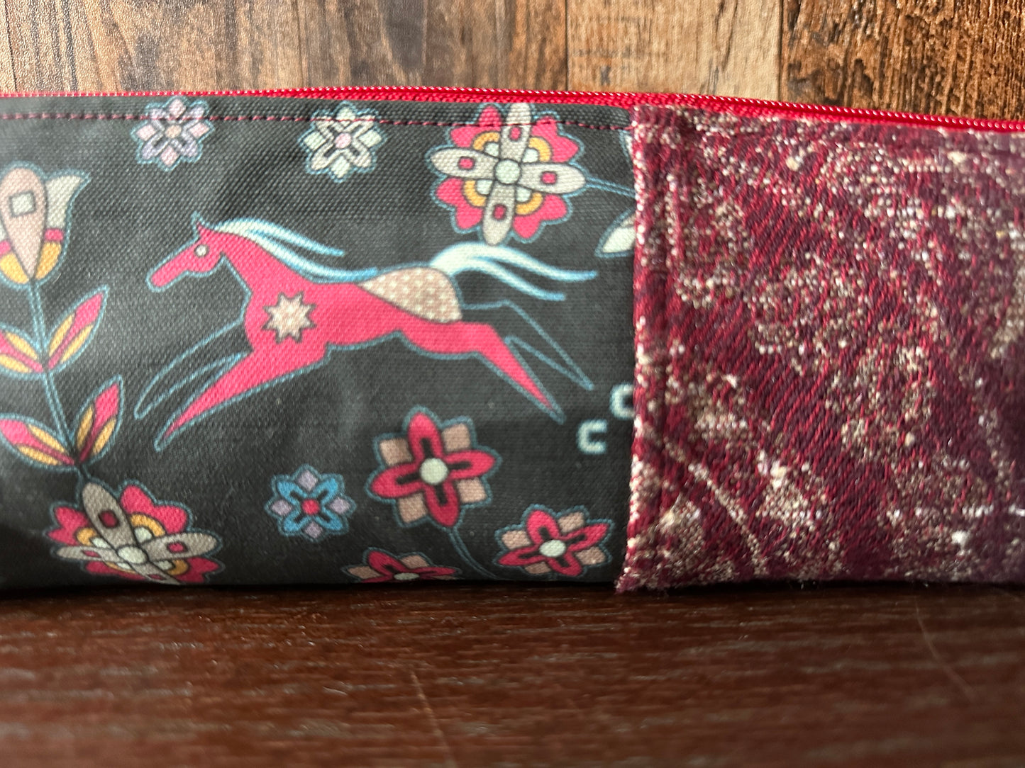 Wild Horses Long and Lean Zipper Bag