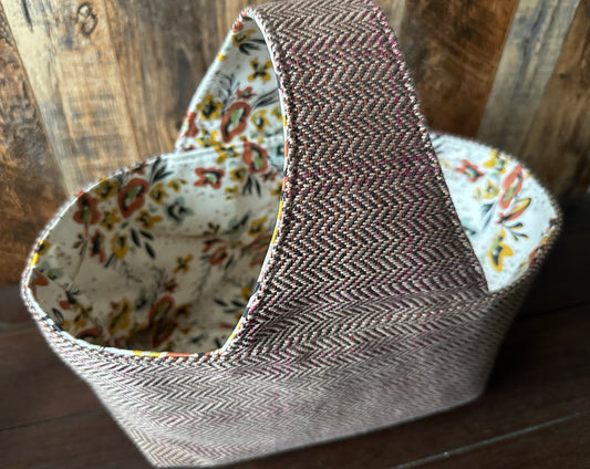 Prairie Large Basket Bag in Dark Brown