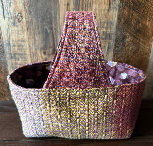 Acorns and Woven Small Basket Bag