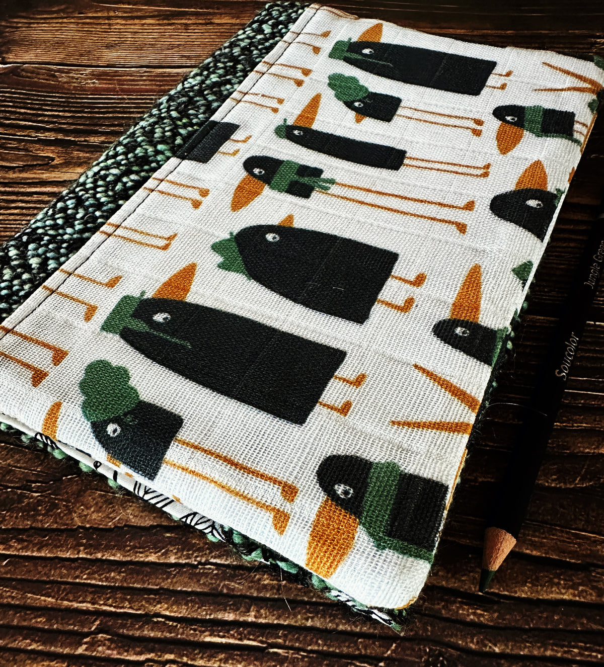 Murder of Crows with Handwoven Wool Adjustable A5 Journal Cover