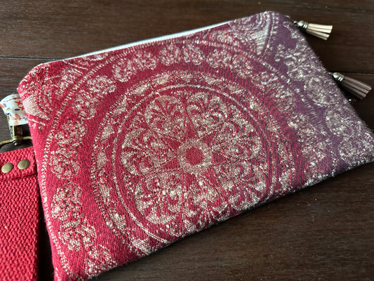 Wild Horses Double Zipper Clutch