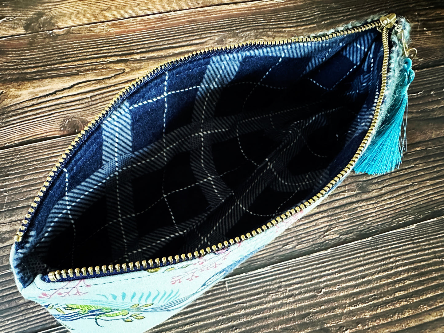 Sleepy Sloths with Handwoven Wool Long and Lean Zipper Bag