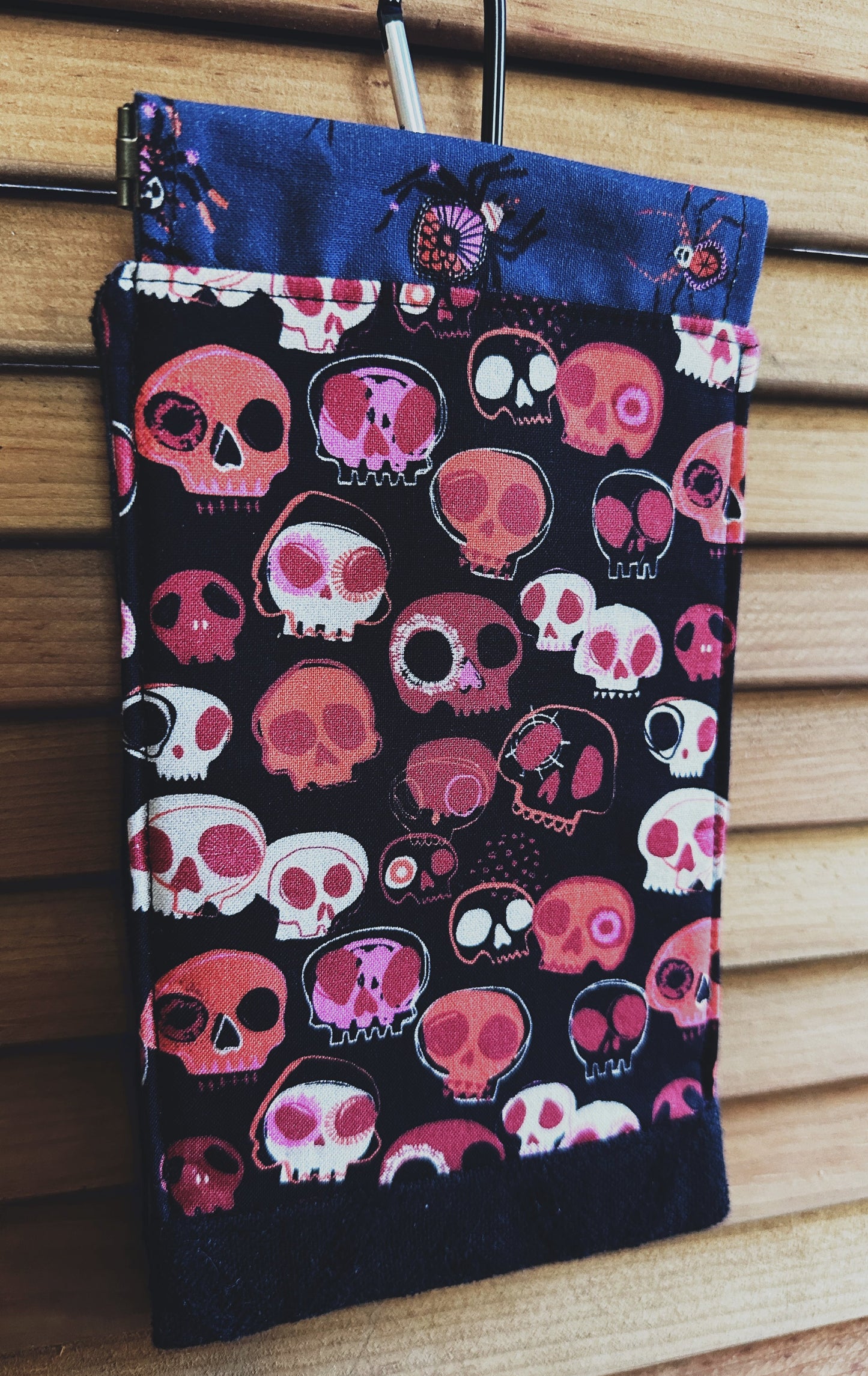 Spooky Skulls Phone Pouch with Internal Card Pocket