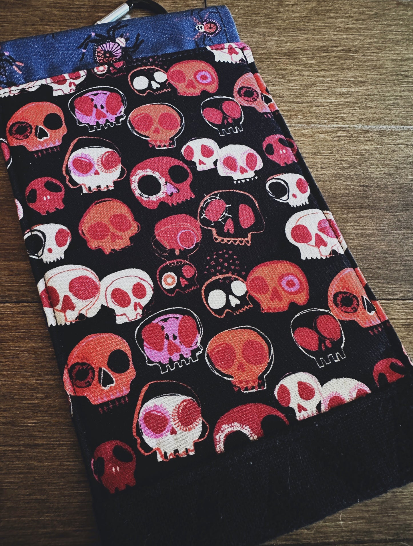 Spooky Skulls Phone Pouch with Internal Card Pocket