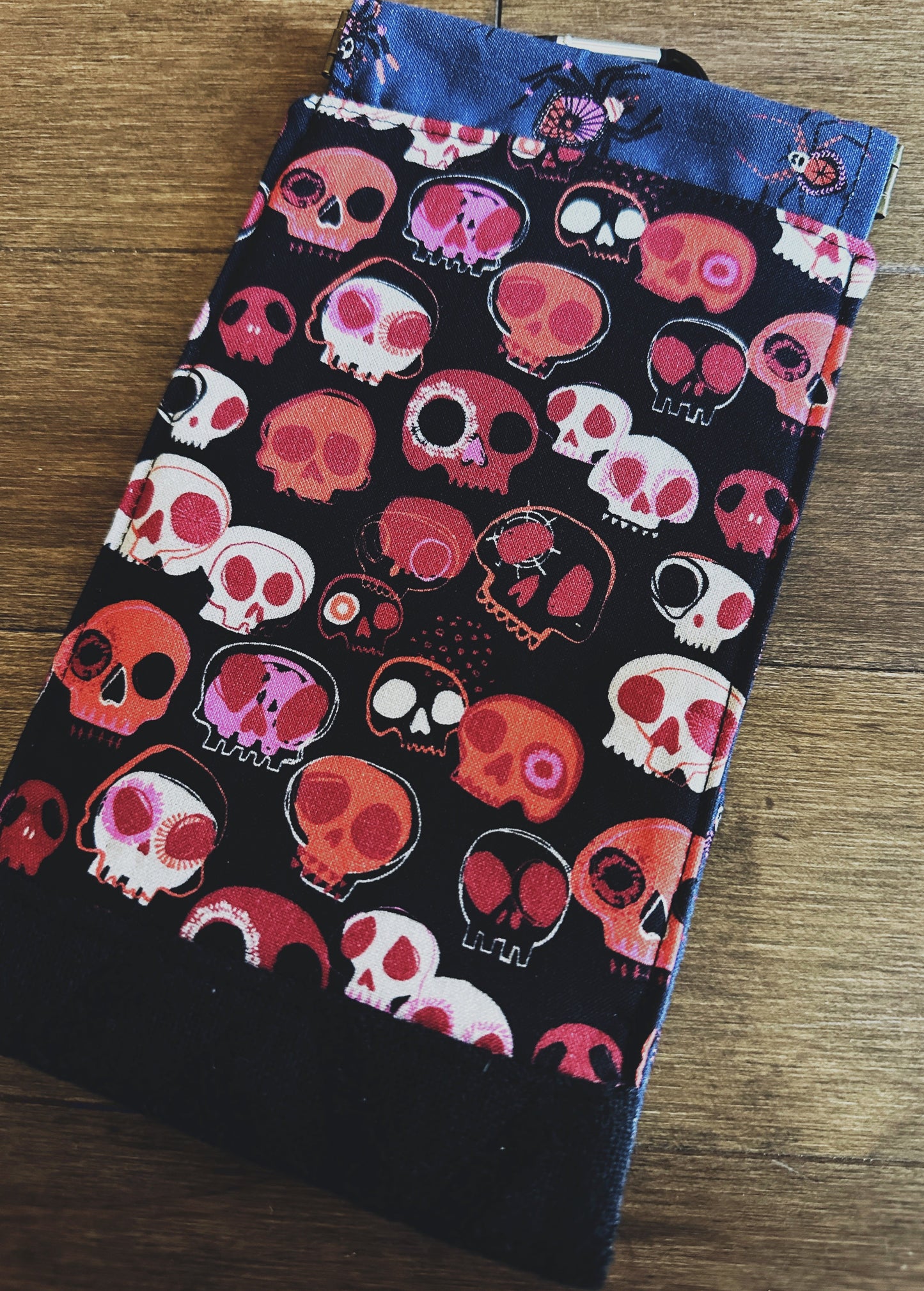 Spooky Skulls Phone Pouch with Internal Card Pocket