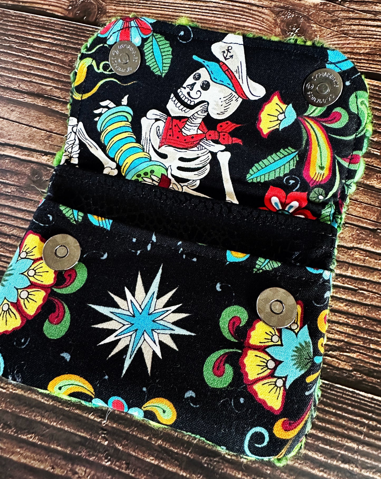 Skeleton Merfolk & Woven Wool Simple Card Wallet