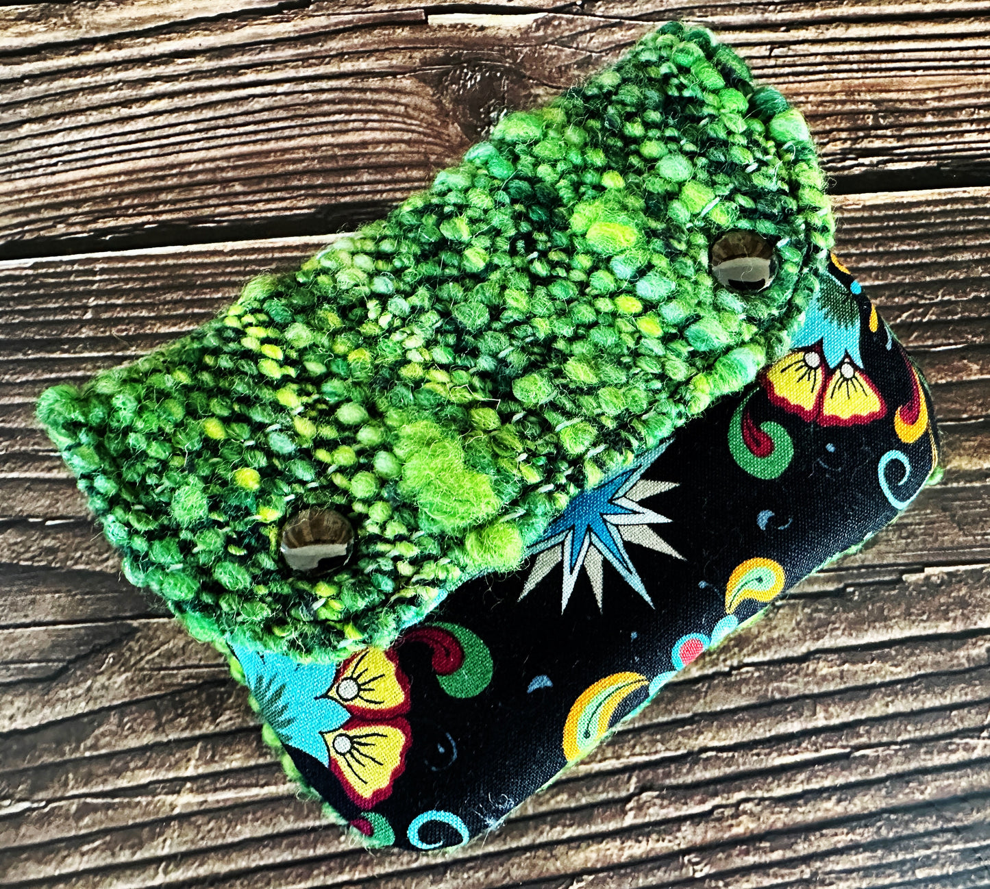 Skeleton Merfolk & Woven Wool Simple Card Wallet