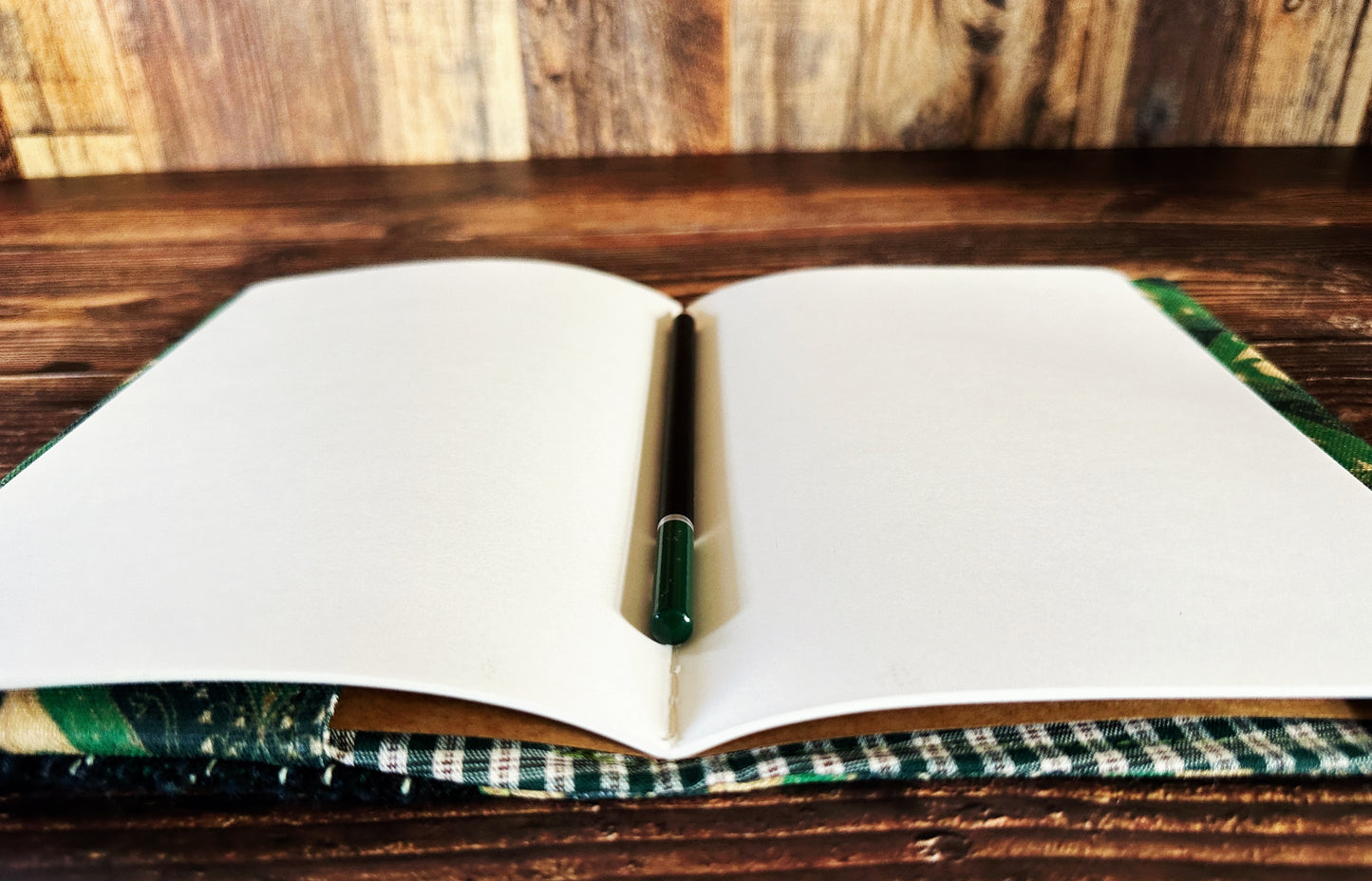 Art Nouveau Frogs with Handwoven Wool Adjustable A5 Journal Cover