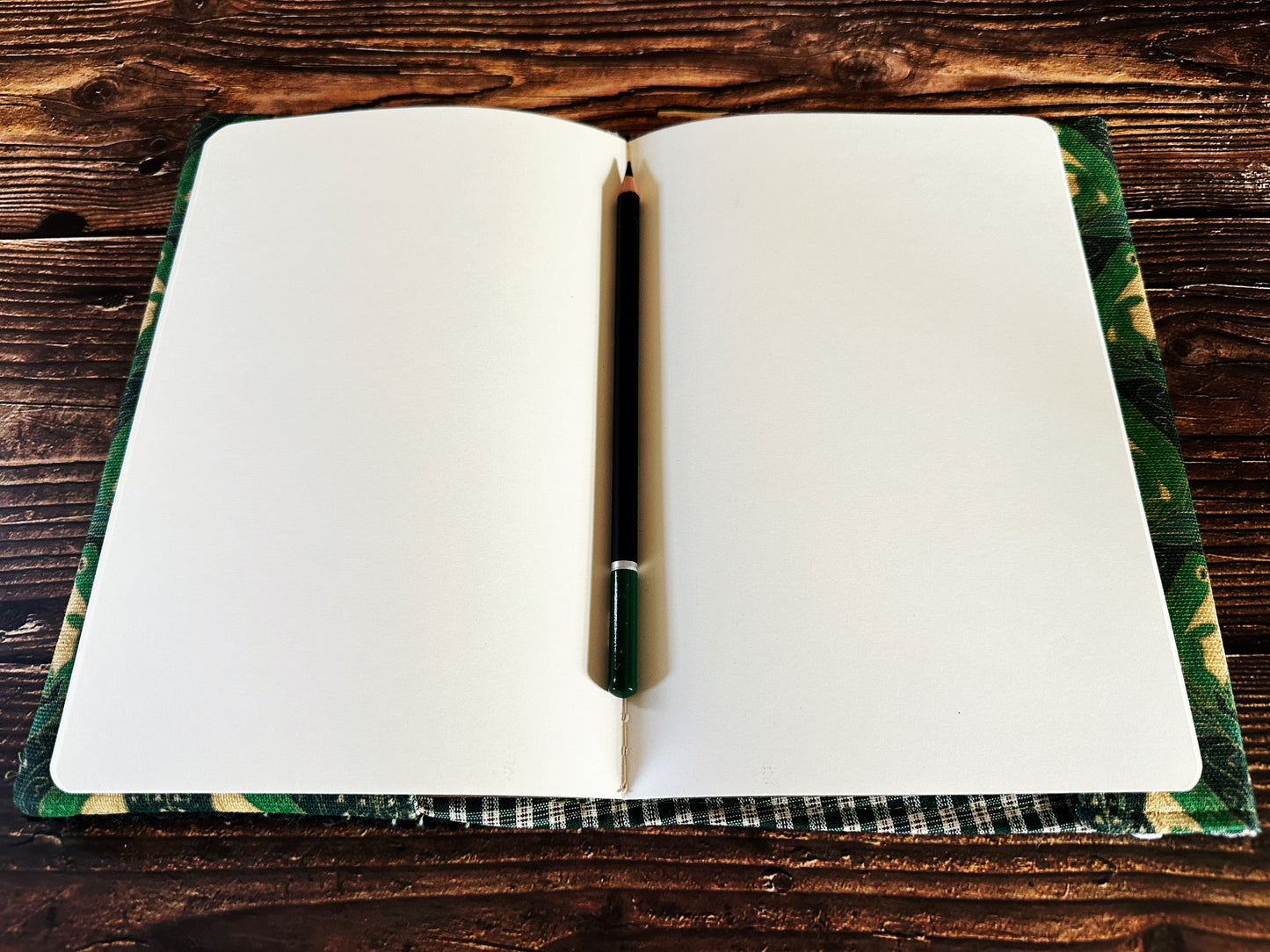 Art Nouveau Frogs with Handwoven Wool Adjustable A5 Journal Cover