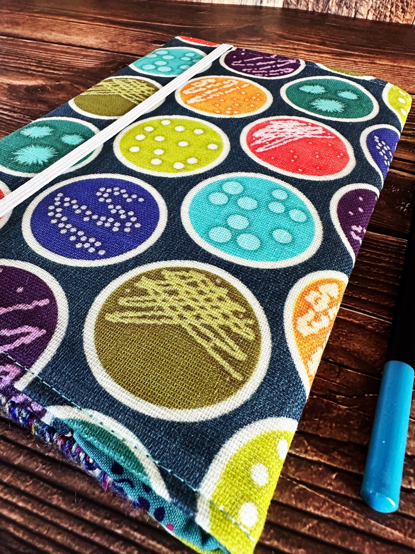 Petri Dishes with Handwoven Wool Adjustable A5 Journal Cover