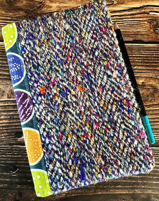 Petri Dishes with Handwoven Wool Adjustable A5 Journal Cover