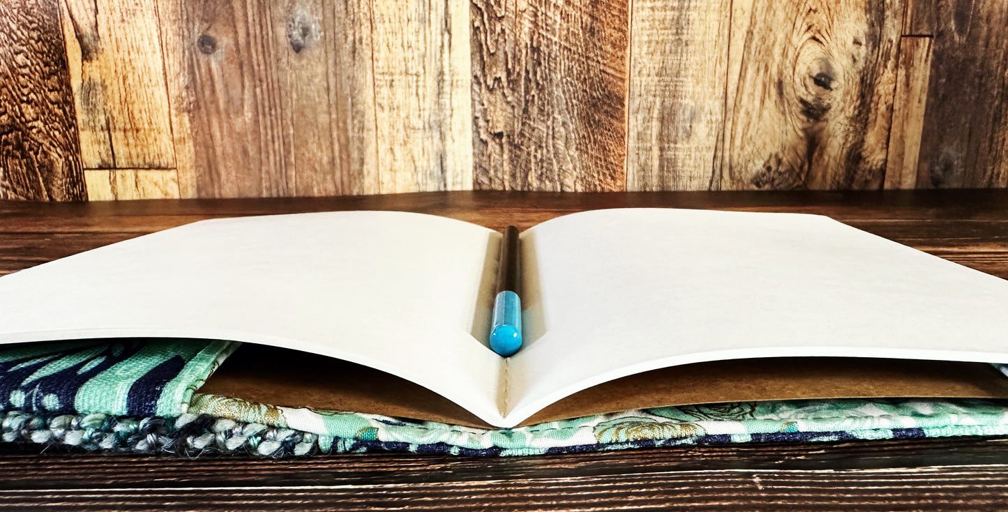 Uterus Garden with Handwoven Wool Adjustable A5 Journal Cover